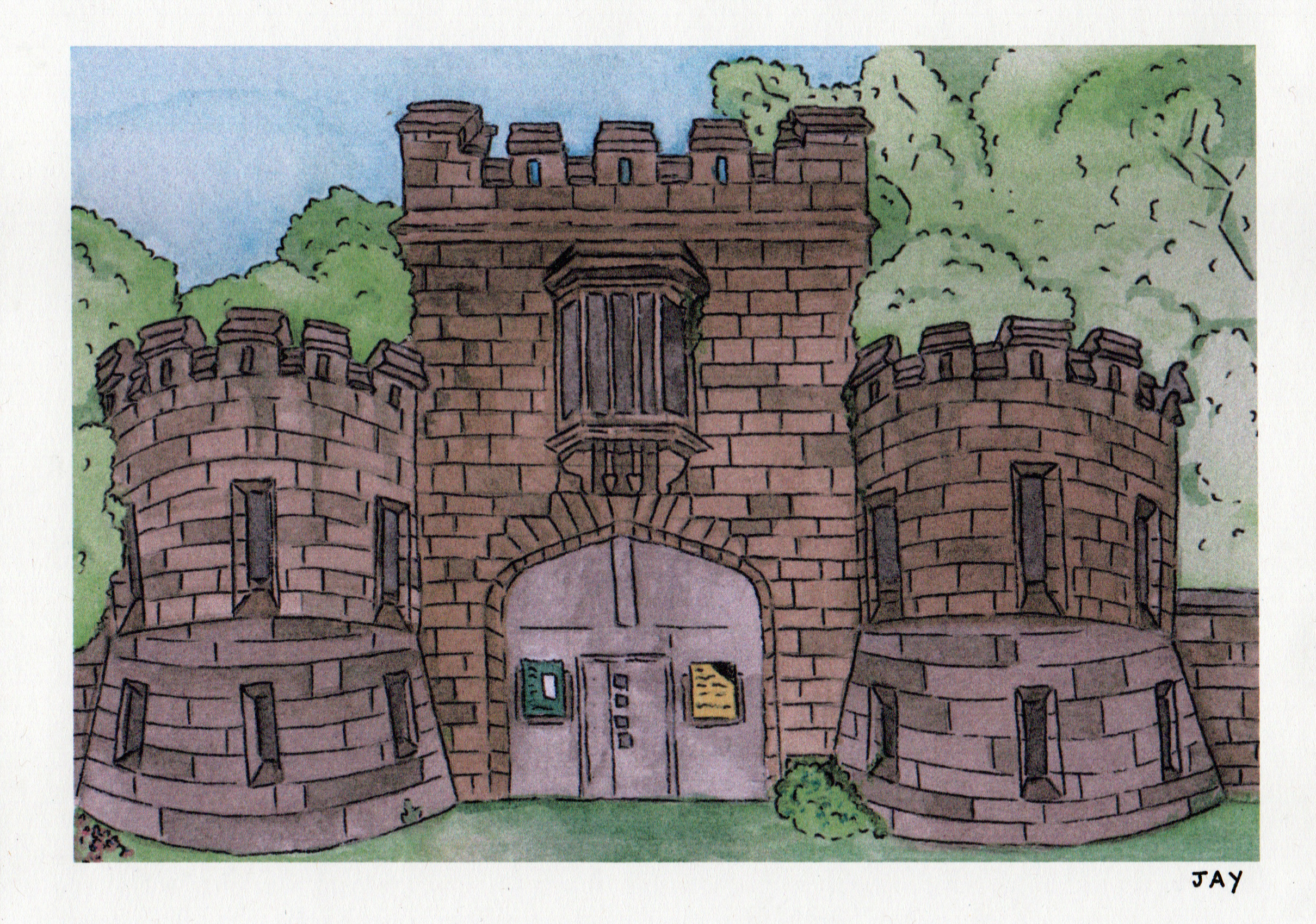 A5 Wollaton Gate Art Print